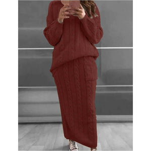 Women's Pocket Knitted Patchwork Solid Casual Long Sleeve Loose Sweater