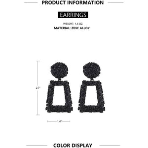 Women's Rectangular Geometric Drop Earrings