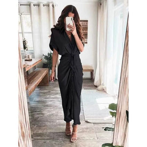 Women's Shirt Maxi Long Dress