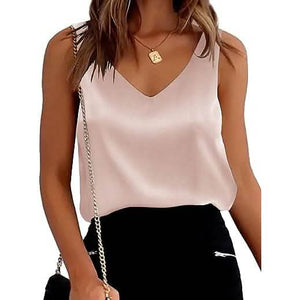 Womens Silk Satin Tank Tops