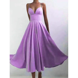 Women's Sleeveless Solid Color Open Back Maxi Dress