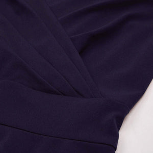 Women's Sleeveless Wrap V-Neck A-line Bridesmaid Cocktail Party Dress