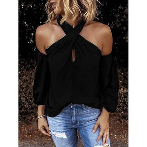 Women's Solid Color Halter Top