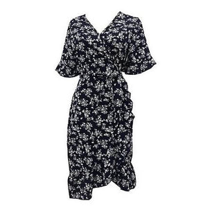 Women's Summer V-Neck Short Wrap Dress