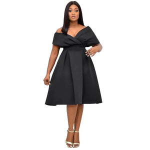 Women's V-Neck Elegant A-Line Dress