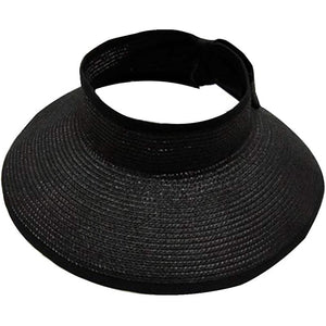 Women's Wide Brim Roll-up Straw Sun Hat Sun Visor