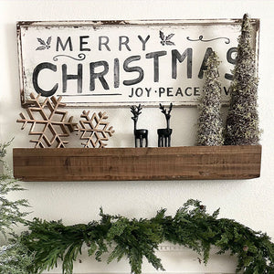 47 Inch Reclaimed Rustic Natural Wood Mantle