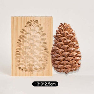 Wooden Cookie Mold Cutter Wooden Gingerbread Cookie Moulds Press 3D Cake Embossing Baking Mold Rose Flower Cutter Bakery Gadgets Cookies, Wooden Cookie Cutter, Funny Wooden Cookie Molds For Baking, Gingerbread Mold, Pine Cone Mold, Cake Mold