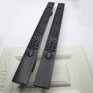 Wooden Door Glass Knob Handle  Hotel Villa European Style Simple Antique Black Surface Mounted Solid Barn Pull Hand Wardrobe Shoe Cabinet Bathroom Cabinet Handle Drawer Handle