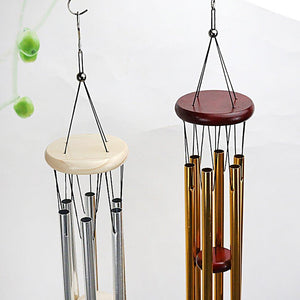 Wooden Wind Bell Romantic Memorial Wind Chimes For Outside 30 Inch 6 Rustproof Aluminum Tubes Wooden Wind Bell Romantic Memorial Wind-chimes Best Gift For Home Garden Patio Yard