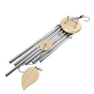 Wooden Wind Bell Romantic Memorial Wind Chimes For Outside 30 Inch 6 Rustproof Aluminum Tubes Wooden Wind Bell Romantic Memorial Wind-chimes Best Gift For Home Garden Patio Yard