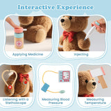 Wooden Doctor Playset with Stethoscope for Toddlers over 3 Years Old-Blue