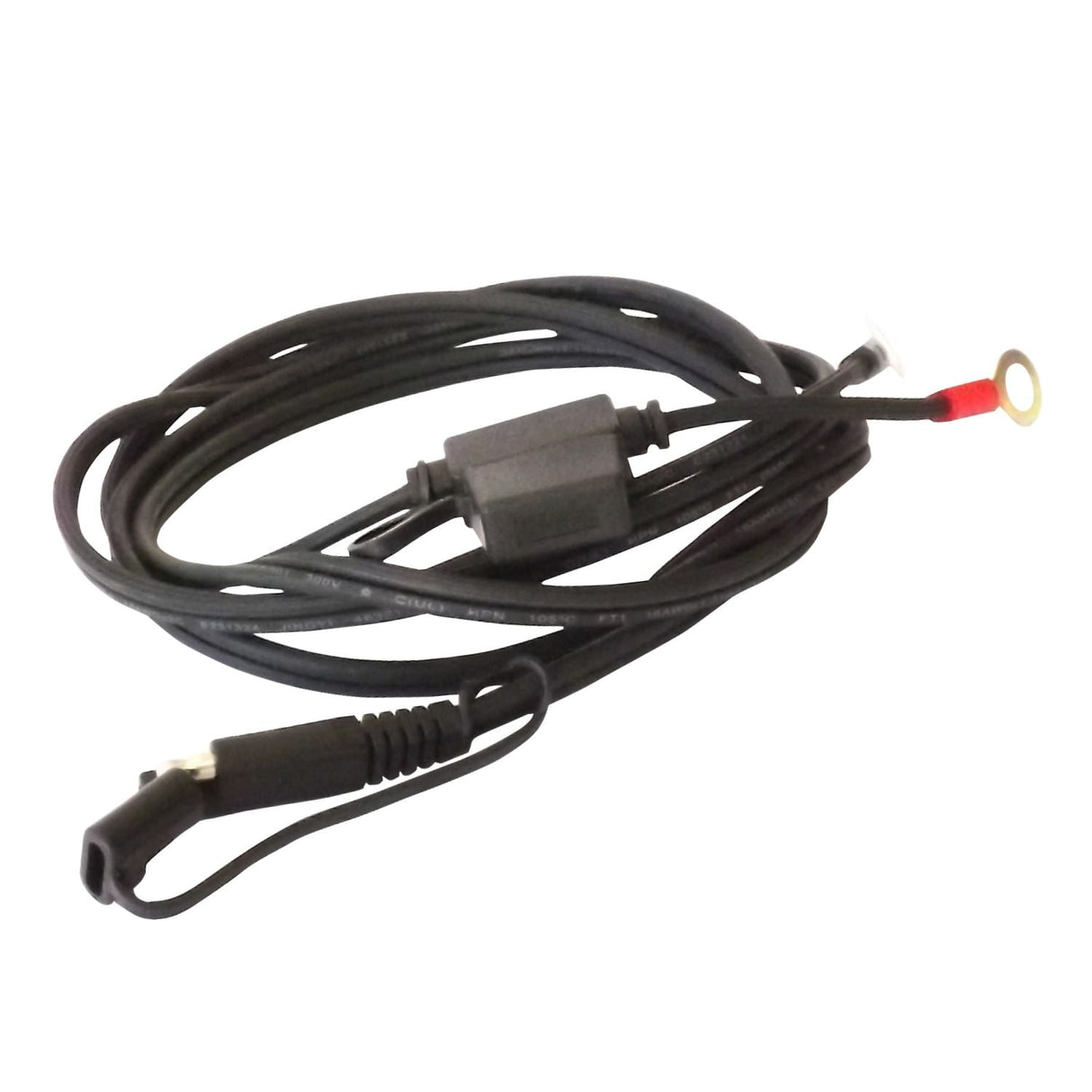 6' SAE to Ring Terminal Battery Connector Cable with 7 1/2 A in line Fuse by GloDea
