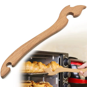 Shinelingee Oven Rack Puller Wood Oven Rack Push Pull Tool Prevent Scalding Pull out Hot Racks Safely Long Handle Toaster Oven AccessoriesSuitable For Kitchen Oven Toaster oven Air fryeretc(1)