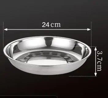 Stainless Steel Tableware Dinner Plate