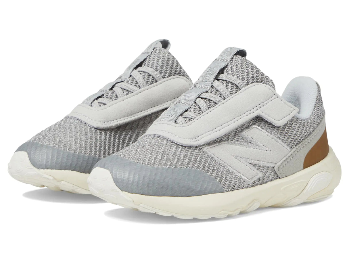 New Balance Baby New-B 1440 V1 Hook & Loop Running Shoe Brighton Grey/Angora 4 Wide US Unisex Infant