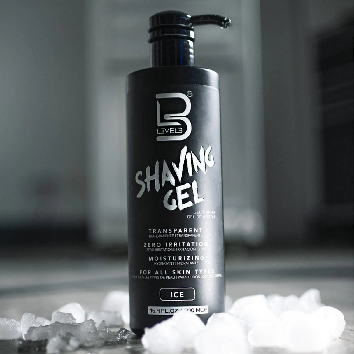 Level 3 Shaving Gel - Straight Razor Shave Gel - Non-Irritating - Refreshing Smell L3 - No Hot Towel Necessary - Level Three Razor Gel Ice 16.9 Fl Oz (Pack of 1)