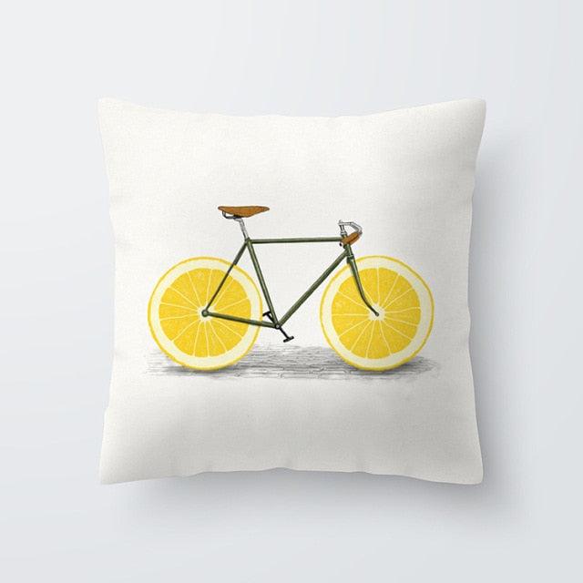 Yellow Pillow Case Cushion Cover Geometric Polyester Pillowcase Home Decorative Yellow Grey Modern Pillow Covers Beautiful Pattern Linen Square Pillow Case For Sofa Couch 45x45CM