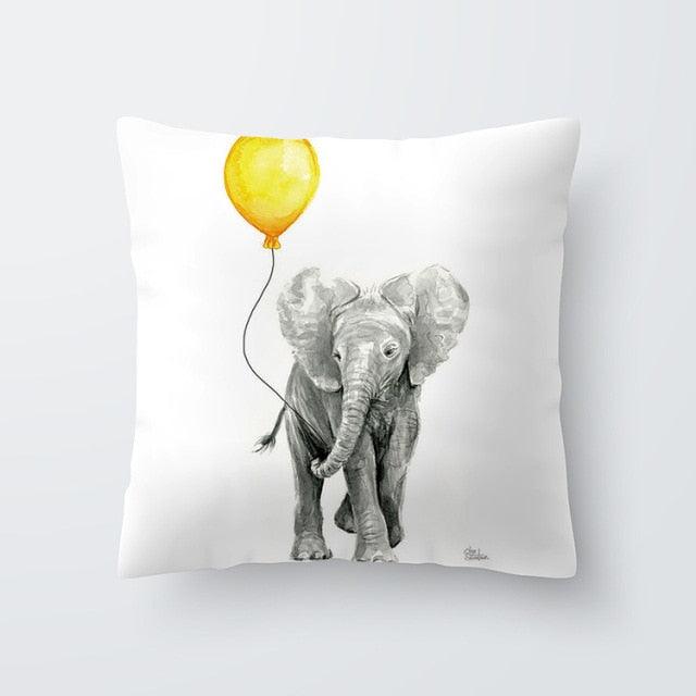 Yellow Pillow Case Cushion Cover Geometric Polyester Pillowcase Home Decorative Yellow Grey Modern Pillow Covers Beautiful Pattern Linen Square Pillow Case For Sofa Couch 45x45CM