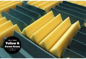 3 Inch Acoustic Foam Wedge Style Panels - 13 Color Options