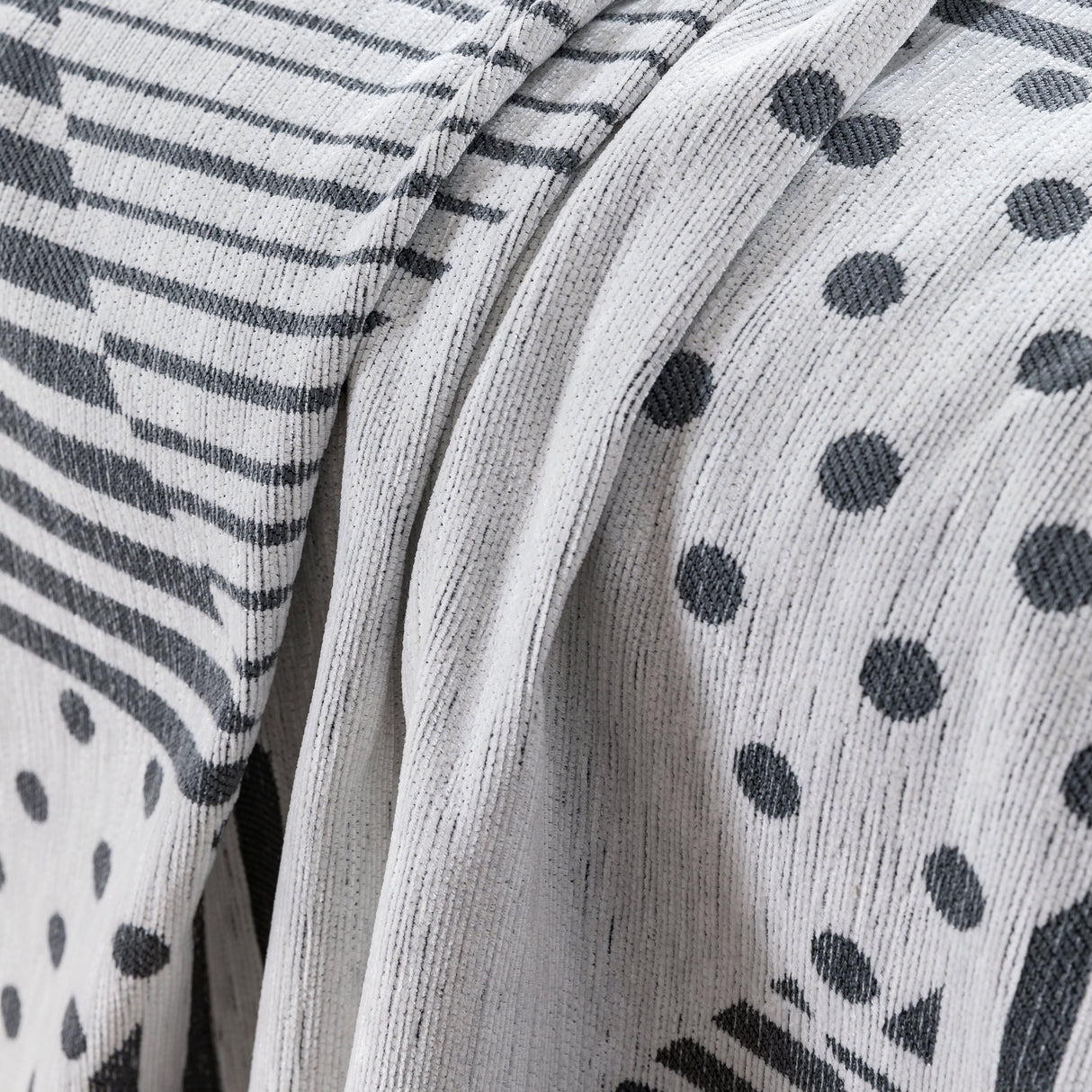 Chenille Geometric Patterned Sofa Throw, Couch Covers for Sectionals for Pets, Throw Cover for Couch