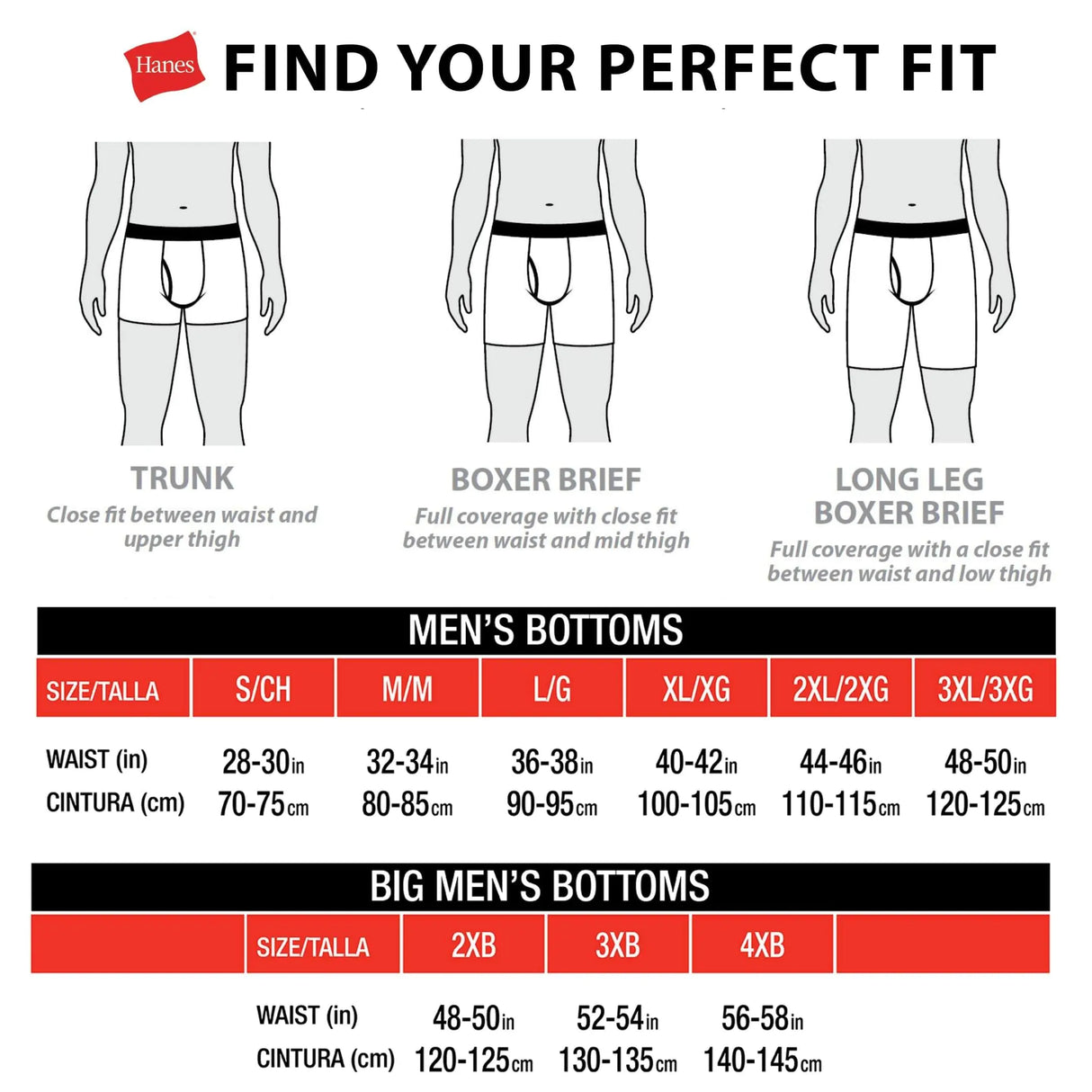 Hanes Total Support Pouch Men's Boxer Brief Underwear, Anti-Chafing, Moisture-Wicking Odor Control, 3-Pack (Reg or Long Leg) Large Regular Leg - Blue/Red/Black - 3 Pack