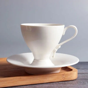 European Bone China Coffee Cup and Saucer Set