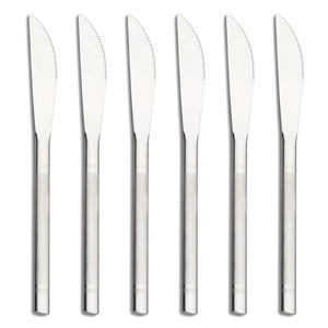 VANRA Small Dessert Knives Set of 6 Stainless Steel Kids Dinner Knife Appetizer Fruit Snack Serving Knives Mini Flatware Set Silverware 5.7inch