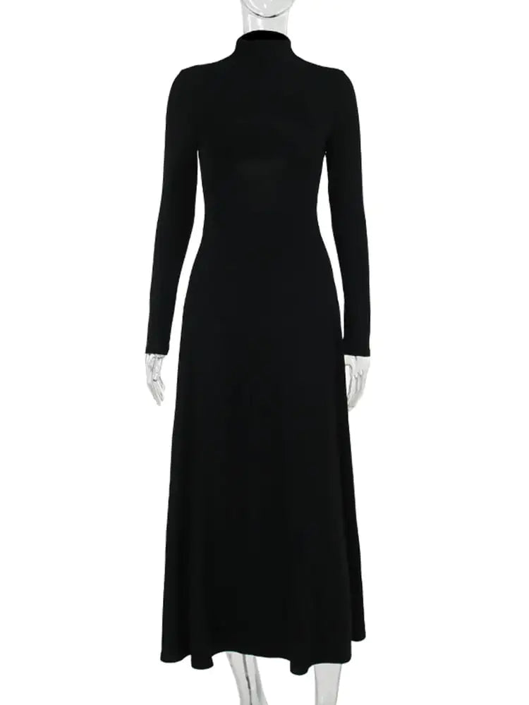 Women's Fashion Elegant Solid Color Dress