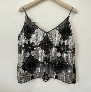 Women's Embroidered Sequin Beaded Sling