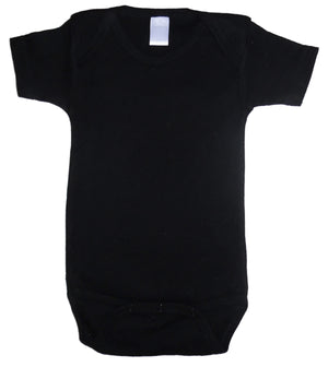Black Interlock Short Sleeve One Piece