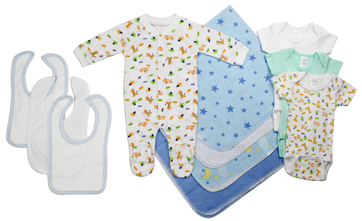 Newborn Baby Boy 11 Pc Layette Baby Shower Gift Set