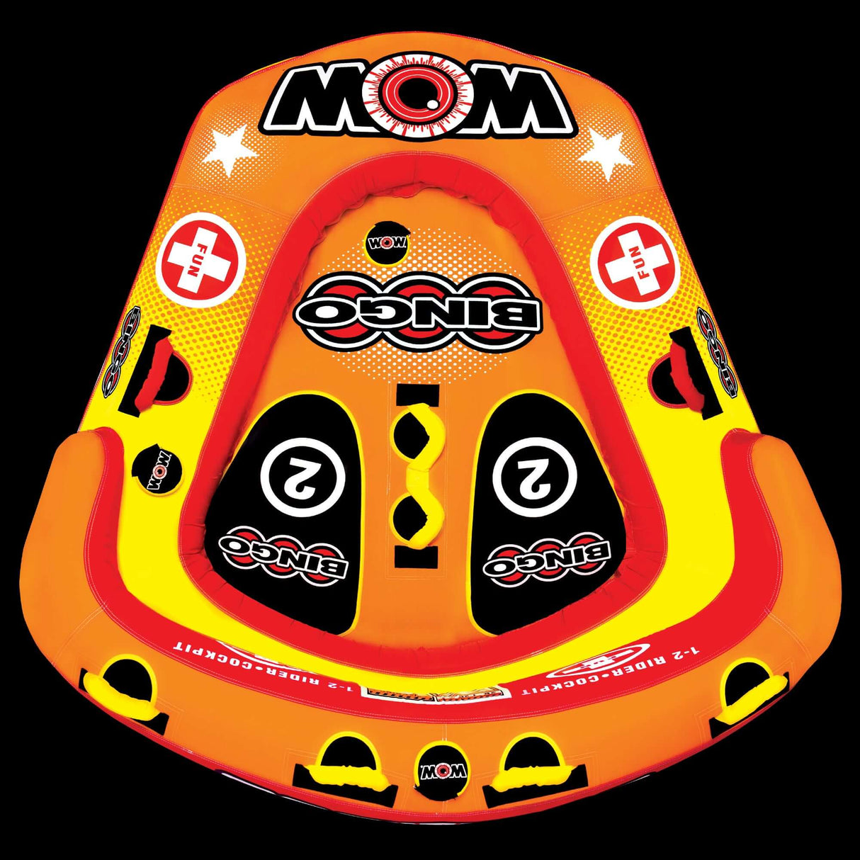 WOW Sports Bingo 2 Person Towable Water Tube For Pool and Lake (14-1060) by Jupiter Gear