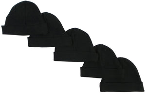 Black Baby Cap (Pack of 5)
