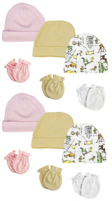 Boys Girls Caps and Mittens (Pack of 12)