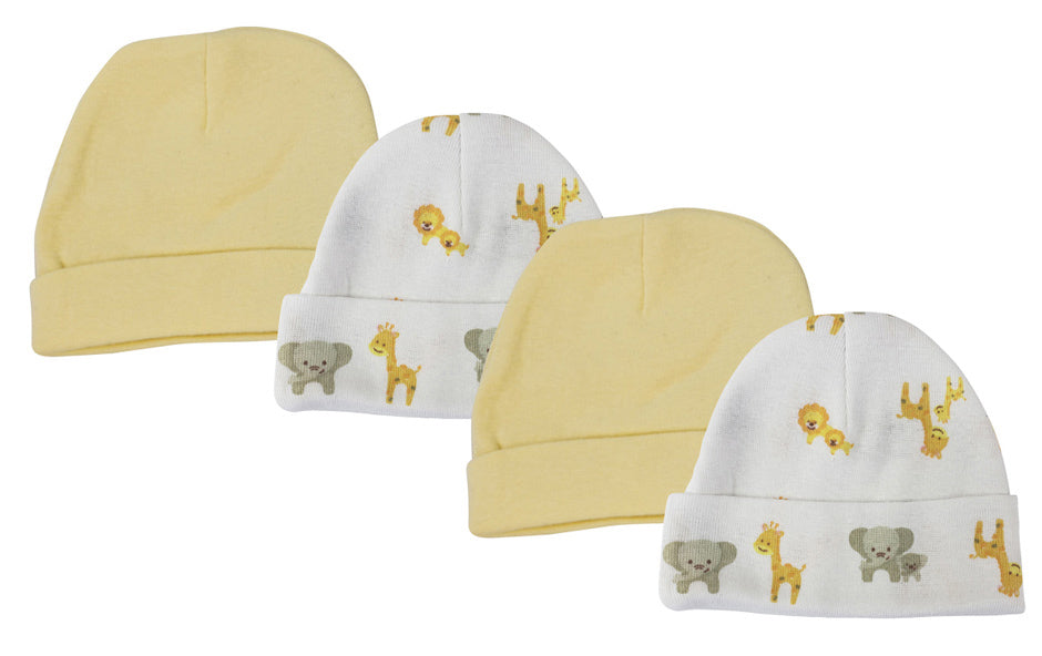 Baby Boy, Baby Girl, Unisex Infant Caps (Pack of 4)