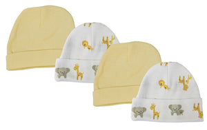 Baby Boy, Baby Girl, Unisex Infant Caps (Pack of 4)