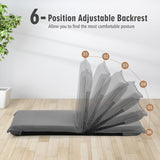 Adjustable 6 positions Folding Lazy Man Sofa Chair Floor Chair-Gray