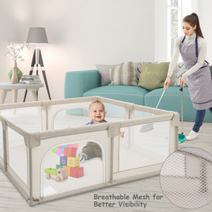 Baby Playpen Extra Large Kids Activity Center Safety Play-White