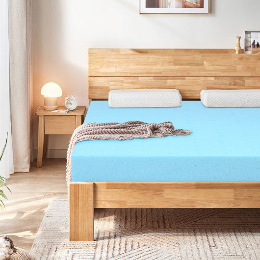 3 Inch Gel-Infused Cooling Bed Topper for All-Night Comfy-75 x 39 inch