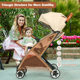 Lightweight Aluminium Frame Baby Stroller with Net-Beige