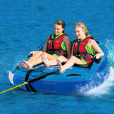 2 Person Water Sport Inflatable Towable Tubes for Boating-Blue
