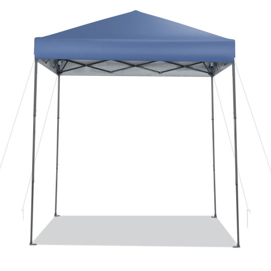 6.6 x 6.6 Feet Outdoor Pop-up Canopy Tent with UPF 50+ Sun Protection-Blue