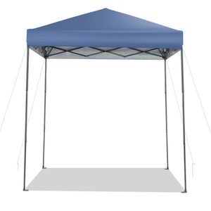 6.6 x 6.6 Feet Outdoor Pop-up Canopy Tent with UPF 50+ Sun Protection-Blue