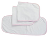 Baby Burpcloth With Pink Trim (Pack of 3)