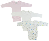Girls Long Sleeve Printed Onezie Variety Pack