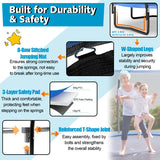 10 Feet ASTM Approved Recreational Trampoline with Ladder-Blue