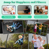 10 Feet ASTM Approved Recreational Trampoline with Ladder-Black
