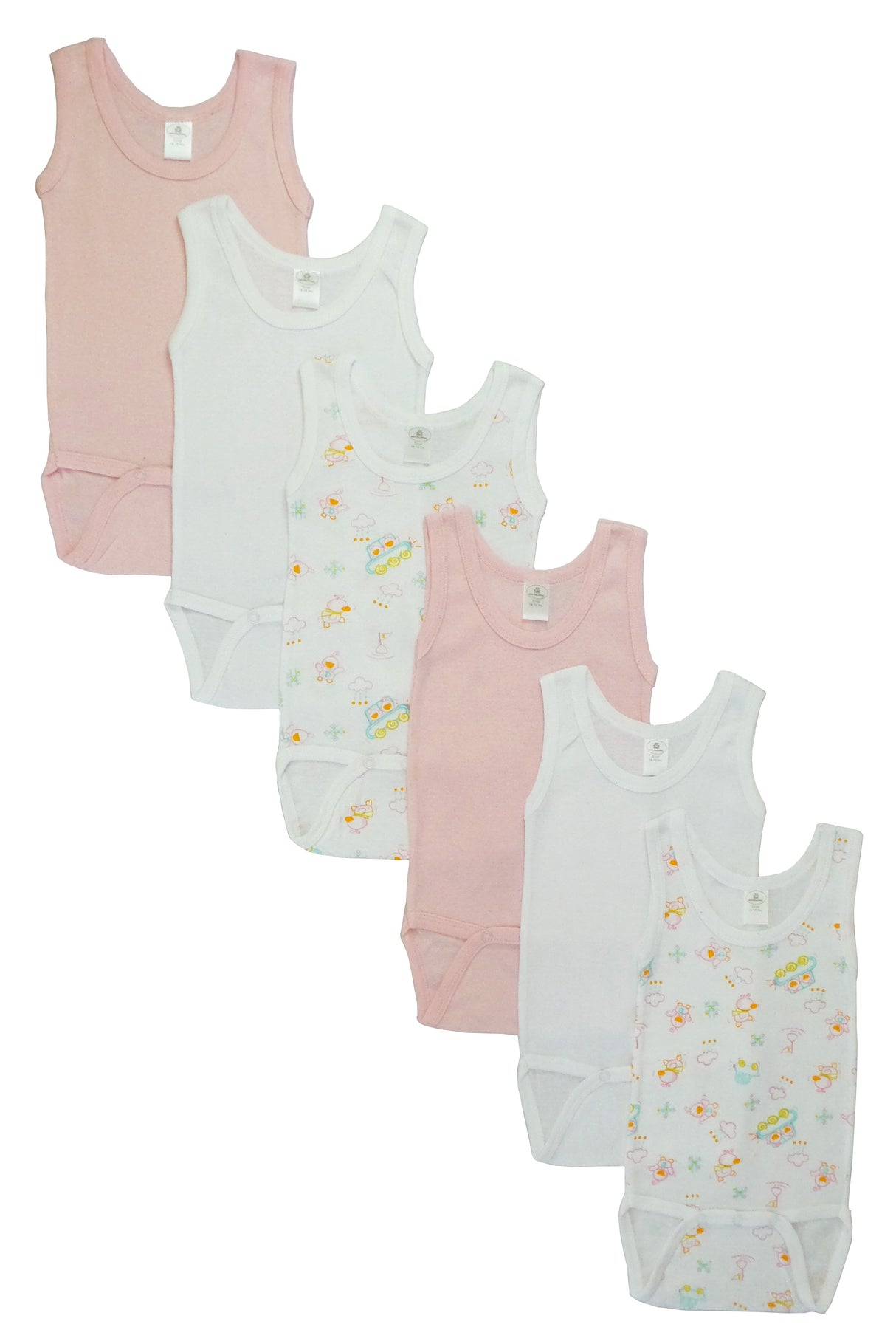 Girls Tank Top One Piece 6 Pack