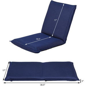 Adjustable 6 positions Folding Lazy Man Sofa Chair Floor Chair-Navy